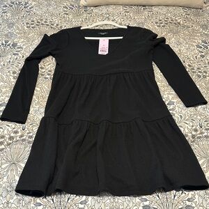 Wild Fable Black Casual Tiered Dress